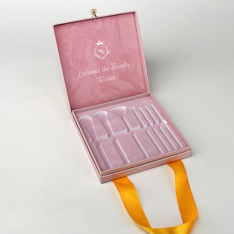 Personalisierte EVA-Schaum-Rosa-Papier-Karton-Make-up-Pinsel-Verpackungsbox