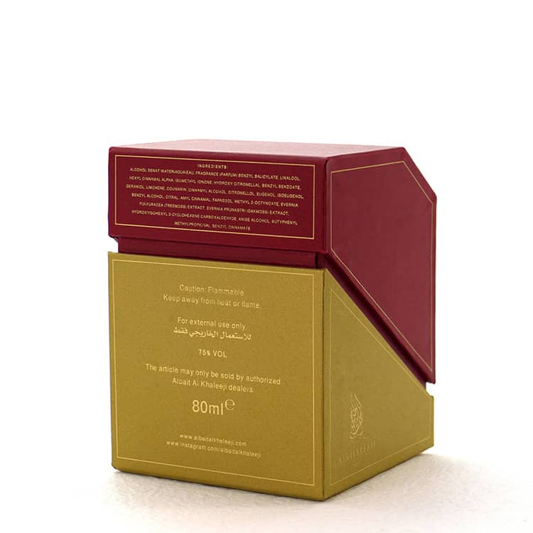 Kundenspezifisches quadratisches kosmetisches Papierverpackungs-Papppapier-Parfümflaschen-Verpackungsgeschenkkasten