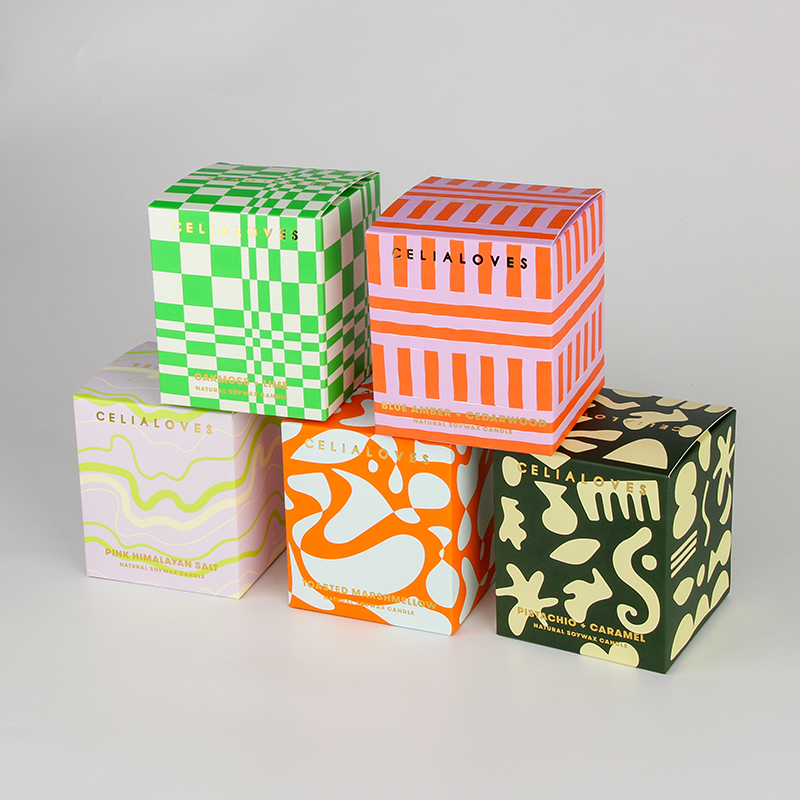 Individuell bedruckte, umweltfreundliche kleine quadratische Duftkerzen-Box-Verpackungsboxen aus Papier 